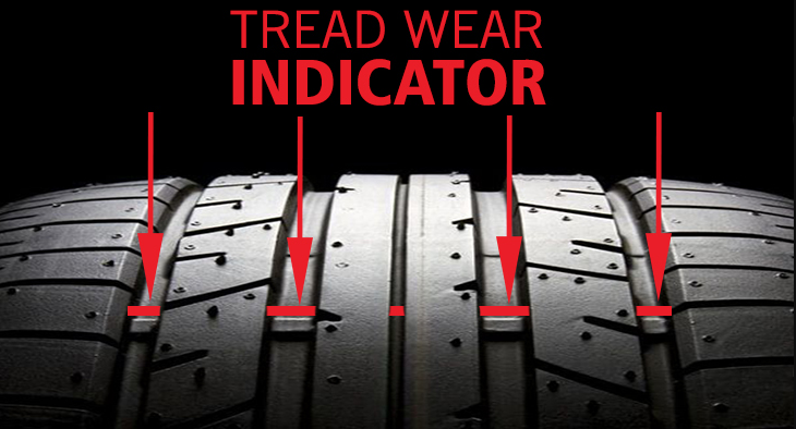 Tire tread wear indicator